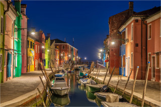  Wanddeko Kanal in Burano bei Venedig