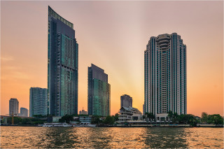  Wanddeko Chao Phraya Fluss Bangkok
