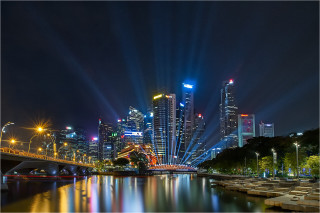  Wanddeko Strahlendes Singapur