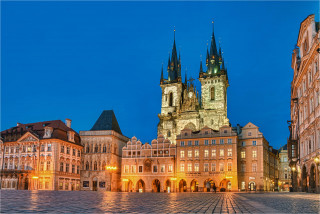  Wandbild Prag Teynkirche 