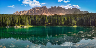  Panoramabild Karersee Dolomiten Italien