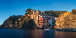  Panoramabild Riomaggiore Cinque Terre Italien