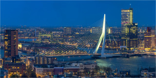 Panoramabild Erasmusbrücke Rotterdam Holland