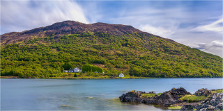  Panoramabild Küstenlandschaft Schottland