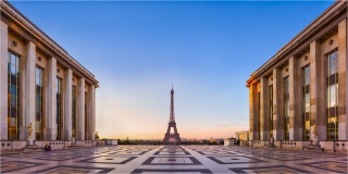  Panoramabild Trocadero Paris mit Eifelturm