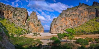  Panoramabild Mallorca Sa Calobra Felsenbucht