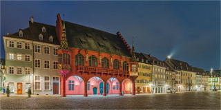  Panoramabild Freiburg altes Rathaus Münsterplatz