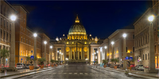  Panoramabild Rom Blick zur Basilika St. Peter