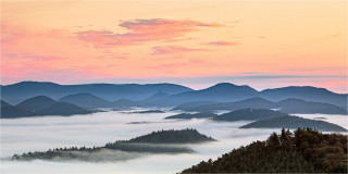  Panoramabild Nebeldecke über Pfälzer Wald