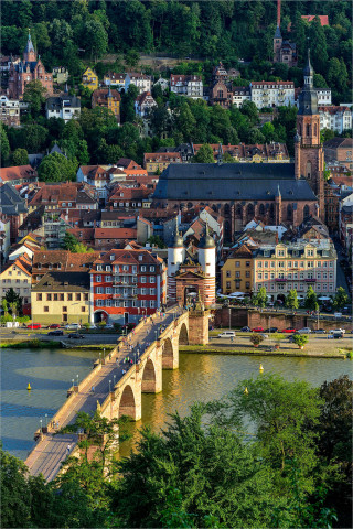  Wandbild Heidelberg Blick auf Altstadt