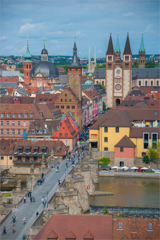  Wandbild Würzburg Blick in die Stadt