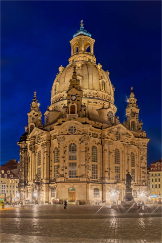  Wandbild Nächtliche  Frauenkirche Dresden
