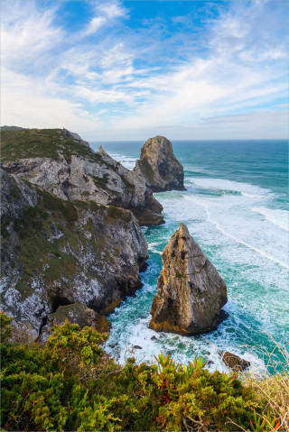  Wandbild Portugal Felsenküste bei Cascais