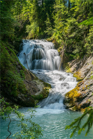  Wandbild Wasserfall am Obernachkanal Bayern